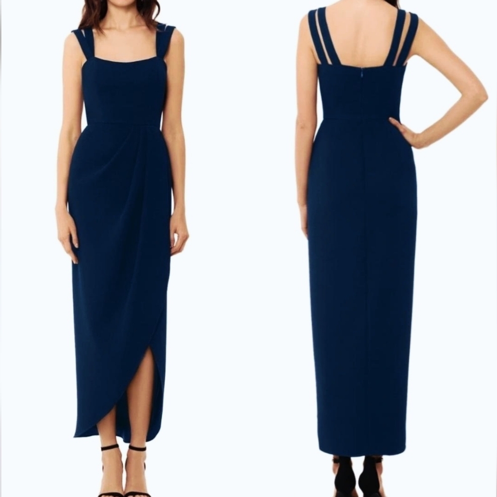 Xscape Maxi/Midi Cocktail Dress Navy - 4